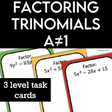 Factor aÂ¡Ã1 Quadratic Expressions - Differentiated Practice Task Cards