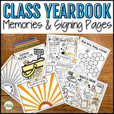 Yearbook Signing Pages Signature Autograph Messages Printables Class Memory Book
