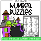 Halloween 2nd Grade Math No Prep Printables {Number Grid 200-300}