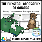World Cultures Physical Geography of Canada Passage & Activities- NO PREP!