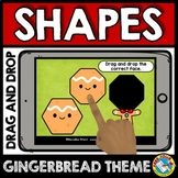 GINGERBREAD MAN MATH 2D SHAPES ACTIVITY WINTER & CHRISTMAS GAME BOOM CARDS SORT