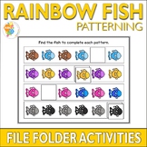 Rainbow Fish Patterning File Folder Activities