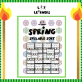 Syllable Sort - Spring Theme by Lit Learners