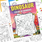 Dinosaurs Color by Number Â¨C Fun & Educational