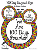 100 Day Badges And Sign