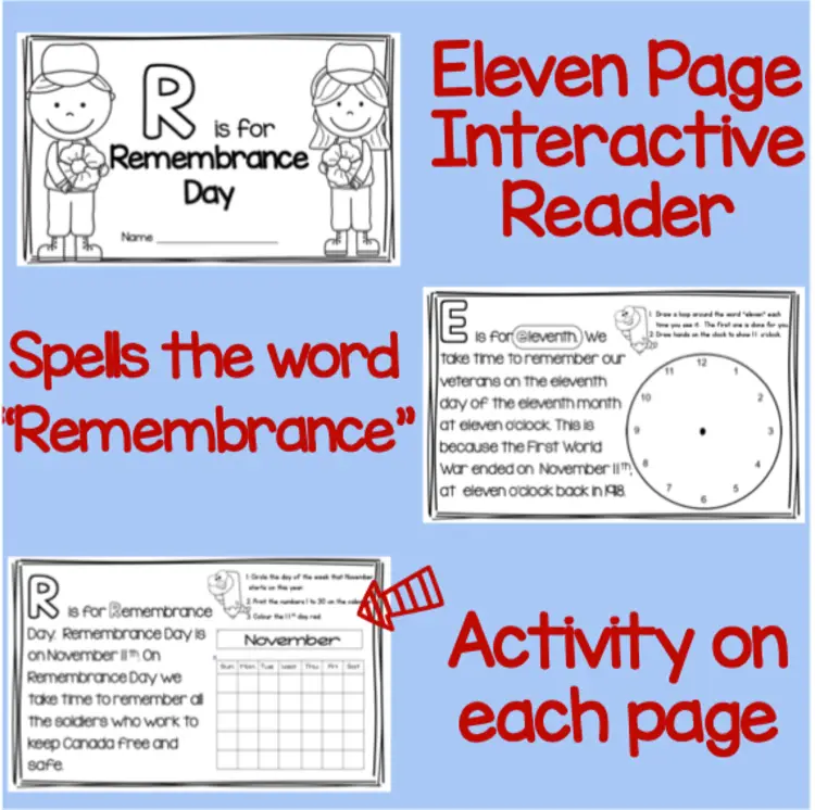 Canadian Remembrance Day - Activities For Poppy Day In Canada - TPT