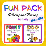 Bundle Set! | Coloring Bundle Set Zoo and Fruit Coloring and Tracing Printables