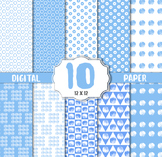 Polkadot Blue Digital Paper