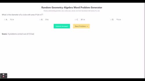 Geometry-Algebra Word Problems: Example Solutions (pairs With Free Web ...