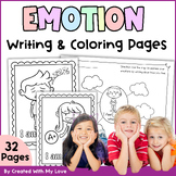 Feeling Emotional ESL Coloring Pages Activity | Writing Map Learning Worksheets