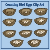 (0-10) Counting Bird Eggs Clip Art Math