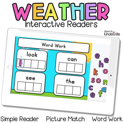 Digital Weather Books Emergent Readers Distance Learning Google Seesaw ...