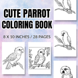 Cute Parrot Coloring Pages / Sheets of Cute Parrot Clipart {Coloring Book}