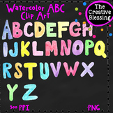 Watercolor ABC Clip Art