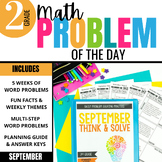 2nd Grade Problem of the Day: Daily Math Word Problems | SEPTEMBER PRINT