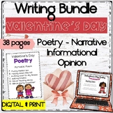 Valentine's Day Writing | February | Narrative Informational Opinion Poetry