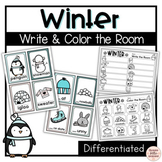 Winter Write and Color the Room Activity | Differentiated