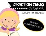 Spanish Direction Cards - Tarjetas de instrucciones en espa?ol (no background)