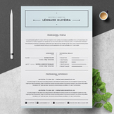 Simple Clean Resume Template Word | Best Minimalist & Clean CV MS Word ...