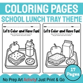 Lunch Tray Delights: 17 Back to School Coloring!
