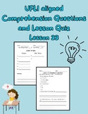 UFLI aligned Comprehension Questions & Lesson Quiz | Lesson 33 | v /v/