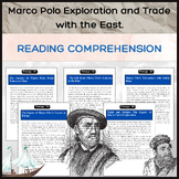 Marco Polo Exploration and Trade with the East. Reading comprehension passage