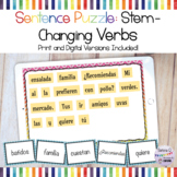 Spanish Stem-Changing Verbs Scrambled Sentences Puzzle