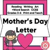 A Friendly Letter to Mom for Mother's Day CCSS Grades 3-6 Print and Teach