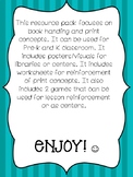 Book Handling & Print Concepts Resource