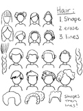 How to draw hair.