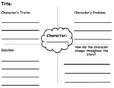 Graphic Organizer- Character Traits, Development, Problem and Solution!