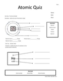6th grade test Atoms and Periodic Table - low and moderately below level