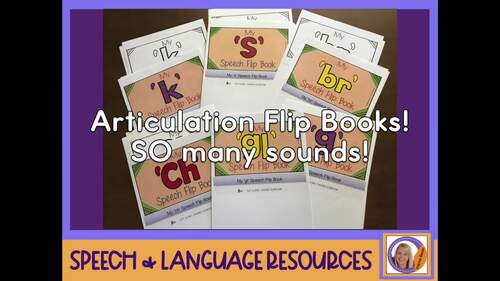 Articulation flip book- 'ee' vowel sound for speech and language therapy