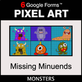 Missing Minuends - Pixel Art Math | Google Forms