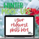 Winter Computer Mock-ups for Resources and Social Media