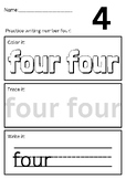 Number 4 Worksheets