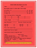 Infant Toddler Preschool Daily Reports with Heart Border