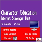 Internet Scavenger Hunt - Positive Character Traits - Distance Learning