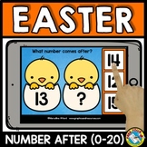 BOOM CARDS EASTER ACTIVITY KINDERGARTEN AFTER NUMBER ORDER TO 20 APRIL MATH