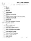 Field Trip Scavenger Hunt