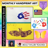 Monthly Handprint Art - Memory Book - End of Year Keepsake - Calendar 