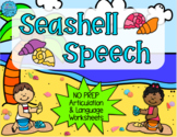 Seashell Speech: No Prep Articulation & Language Worksheets