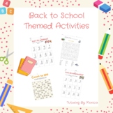 Back to School Themed Activities