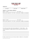 Student info sheet for first day of school (Spanish 3)