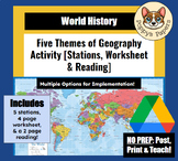 World History: 5 Themes of Geography Introduction Activity