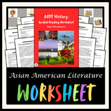 Asian American Literature Guided Reading Worksheet - AAPI History
