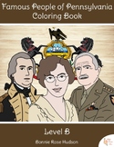 Famous People of Pennsylvania Coloring Book, Level B