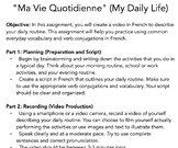 "Ma Vie Quotidienne" (My Daily Life)