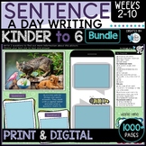 Sentence Writing K to Grade 6 Weeks 2 to 10