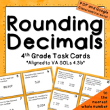 Rounding Decimals Task Cards -- Google Classroom Versions Included